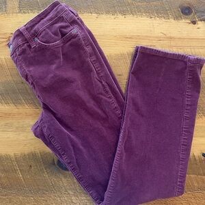 NYDJ corduroys in a rich wine color